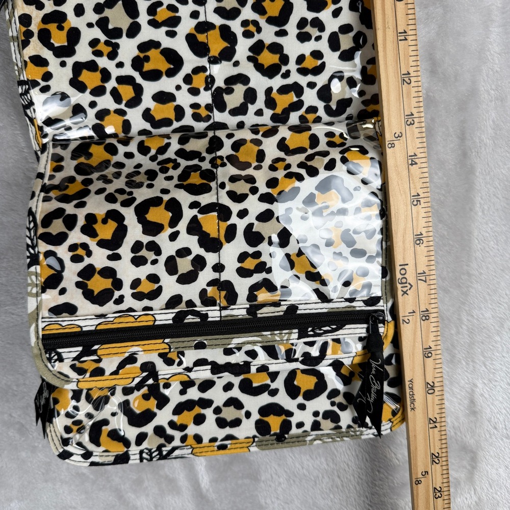 Vera Bradley Hanging Travel Organizer Quilted‎ Floral Leopard Yellow Black White - Picture 8 of 8